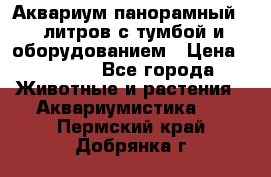 Аквариум панорамный 60 литров с тумбой и оборудованием › Цена ­ 6 000 - Все города Животные и растения » Аквариумистика   . Пермский край,Добрянка г.